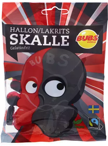3st - Bubs Hallon/Lakritsskalle 90g