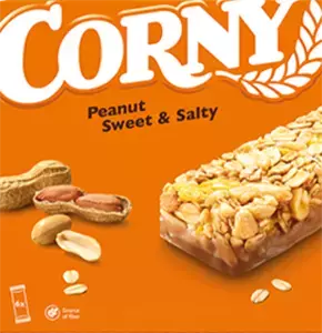 Corny Bars Peanut S/S 6-pack 25g 10st