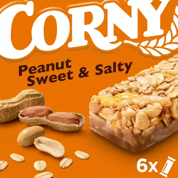 Corny Bars Peanut S/S 6-pack 25g 10st