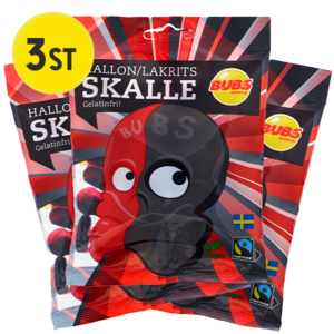 3st - Bubs Hallon/Lakritsskalle 90g