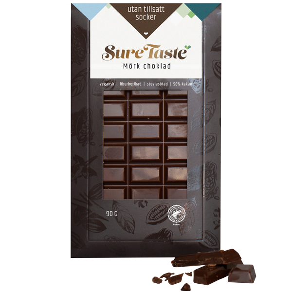 Sure Taste Chokladkaka Mörk Choklad 90g