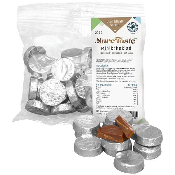 Chokladmynt Mjölkchoklad Silver 160g