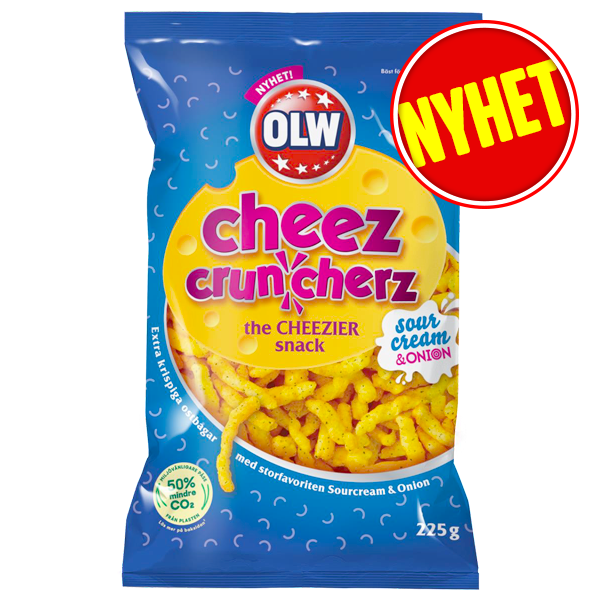 OLW Cheez Crunch Sourcream & Onion 225g
