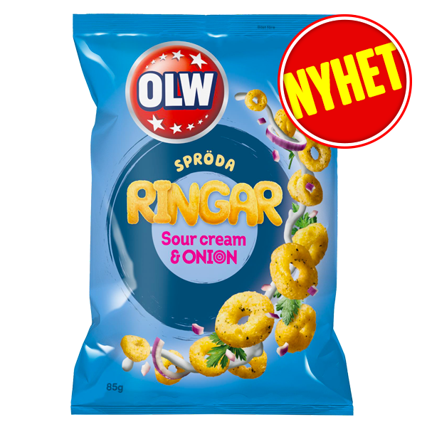 OLW Ringar Sourcream & Onion 85g