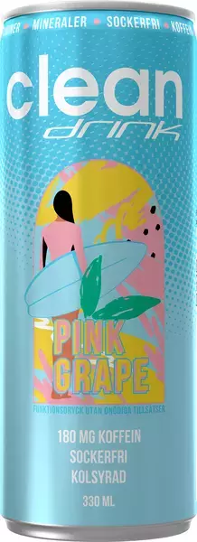 Clean Drink Pink Grape 33cl