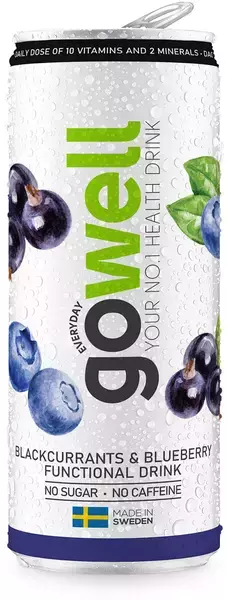 Gowell Svarta vinbär/Blåbär 33cl x 24st