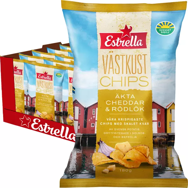 Estrella Västkust Cheddar 180g x 10st
