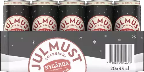 Nygårda Julmust Sockerfri 33cl x 20st
