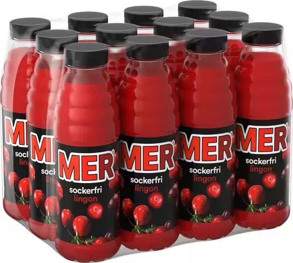 MER Lingon Sockerfri 50cl - 12st