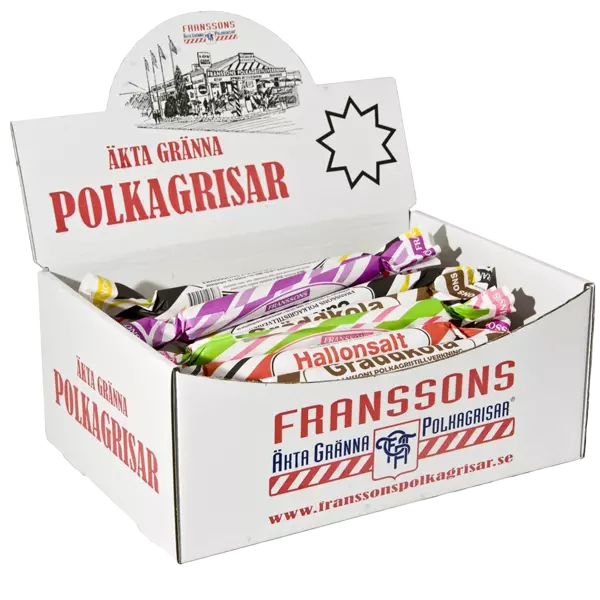 Polkagrisar Blandade 50g x 50st