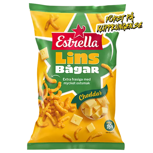 Estrella Linsbågar Cheddar 150g