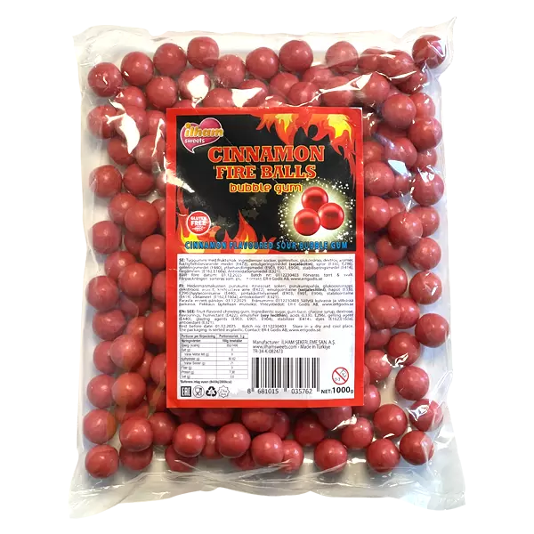 Cinnamon Fire Balls Bubble Gum 1kg