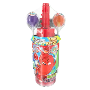 Squeeze Candy Ketchup w. Lollipop 83g