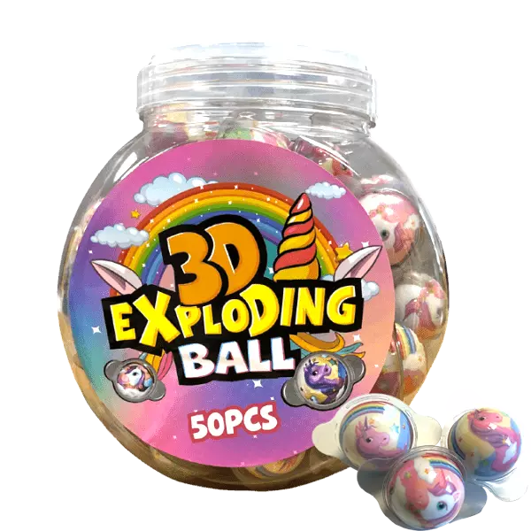 3D Unicorn Exploading Ball 10g x 50st