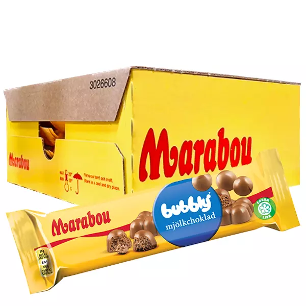 Marabou Bubblig Mjölkchoklad 60g x 20st