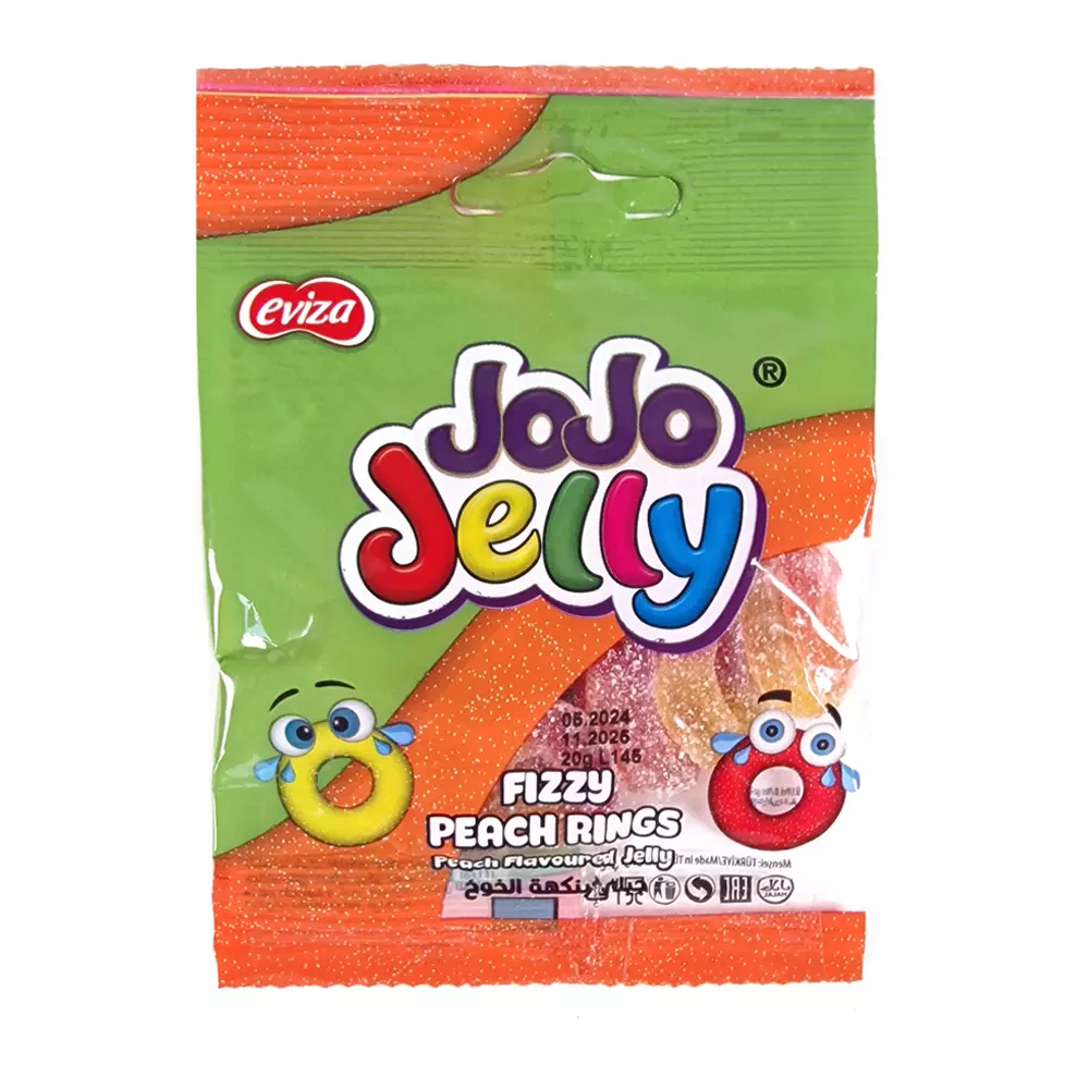 JoJo Jelly Fizzy Peach Rings 20g x 170st