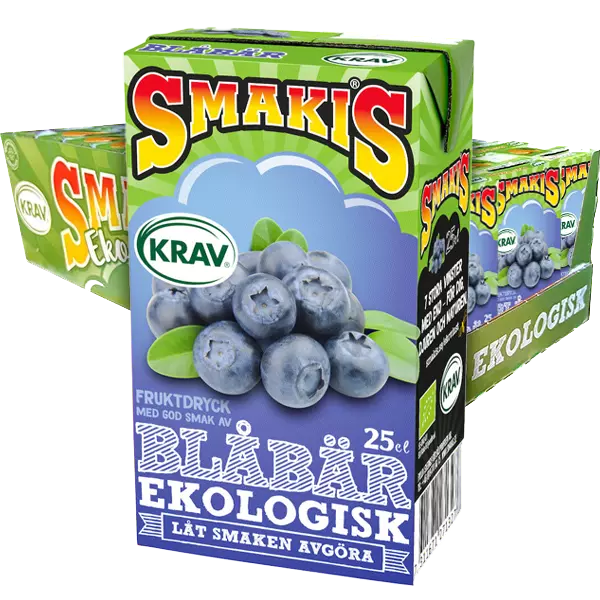 Smakis Blåbär Brick 25cl x 27st