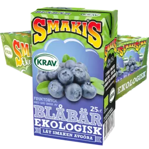 Smakis Blåbär Brick 25cl x 27st
