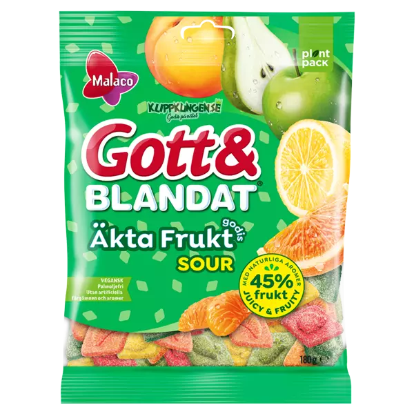 Gott & Blandat Äkta Frukt Sour 90g