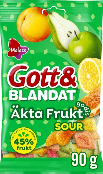 Gott & Blandat Äkta Frukt Sour 90g