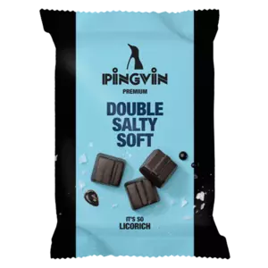Pingvin Double Salty Soft Lakrits 90g