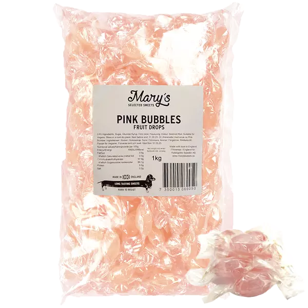 Karamell Pink Bubbles 1kg