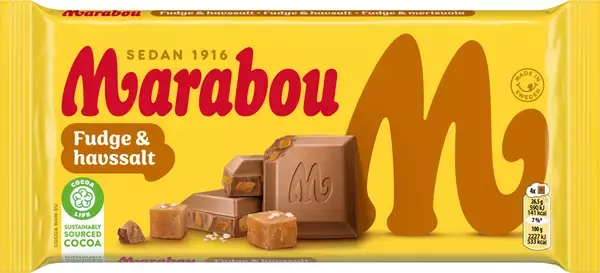 Marabou Fudge & Havssalt 185g