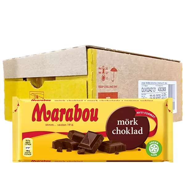 Marabou Mörk Choklad 180g x18