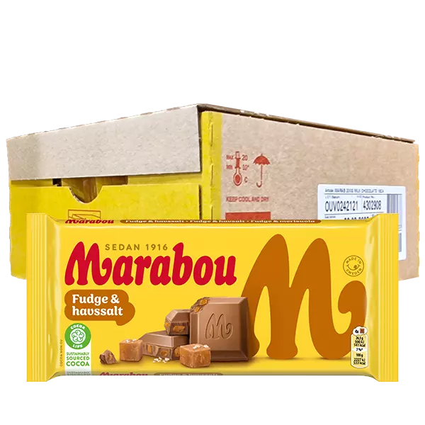 Marabou Fudge & Havssalt 185g x17