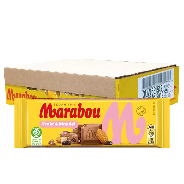 Marabou Frukt & Mandel 100g x 22st