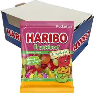 Haribo Fruktilurer Frukt&Bär 80g x 24st