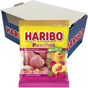 Haribo Peaches Raspberry 80g x 24st