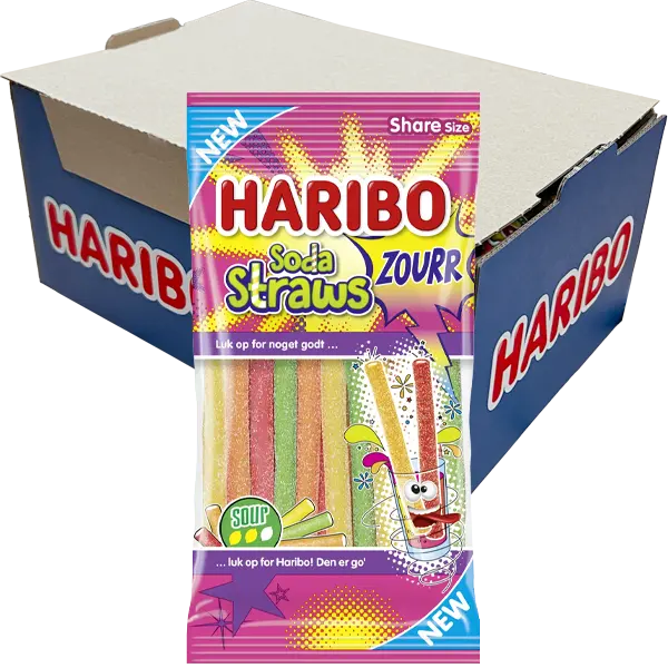 Haribo Soda Straws Zourr 90g x 21st