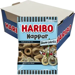 Haribo Nappar Skum Lakrits 120g x 10st