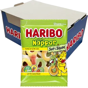 Haribo Sura Skum Fruktnappar 150g x 12st