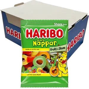 Haribo Nappar Frukt & Skum 170g x 12st