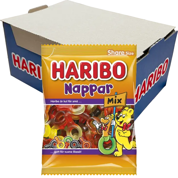 Haribo Nappar Mix 170g x 16st