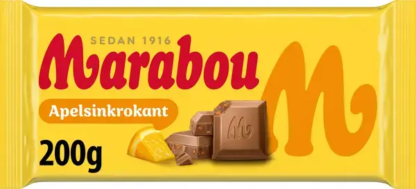 Marabou Apelsinkrokant 200g