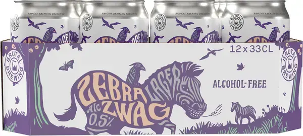 BB Zebra Zwag 0.5% 33cl x 12st