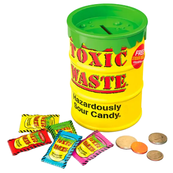 Toxic Waste Money Bank Yellow 84g
