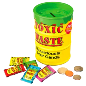 Toxic Waste Money Bank Yellow 84g