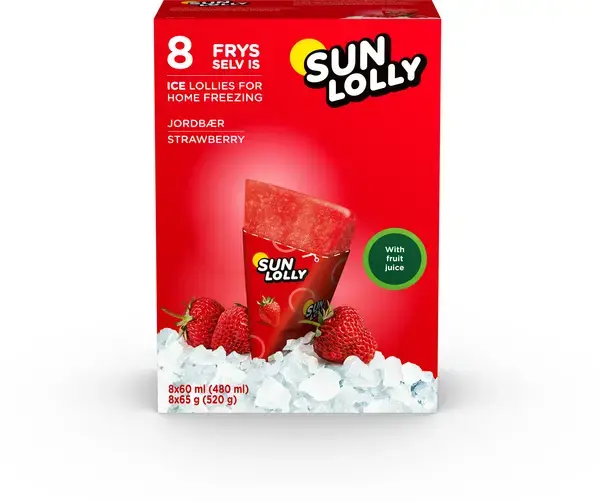 Sun Lolly Jordgubb 8-pack