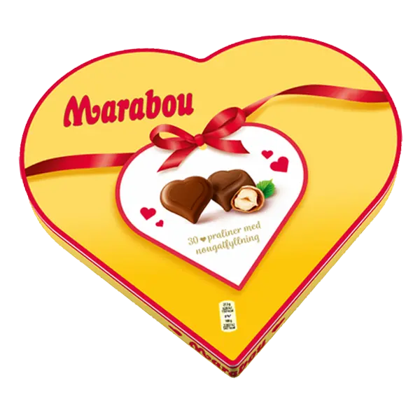 Marabou Hjärta ask 165g