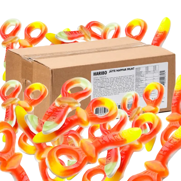 Haribo Jätte Fruktnappar skum 2,5 kg