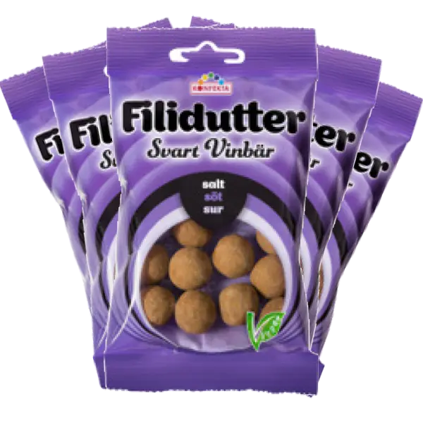 5st - Filidutter Svart Vinbär 65g