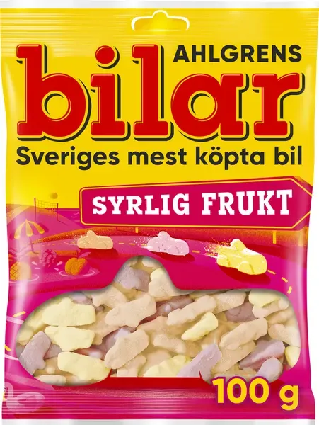 Ahlgrens Bilar Syrlig Frukt 100g