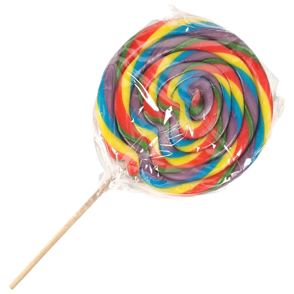 Stor Spiral Rainbow Klubba 200g