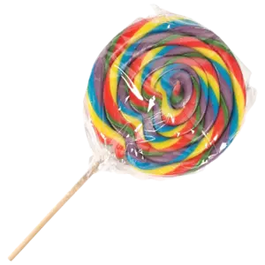 Stor Spiral Rainbow Klubba 200g