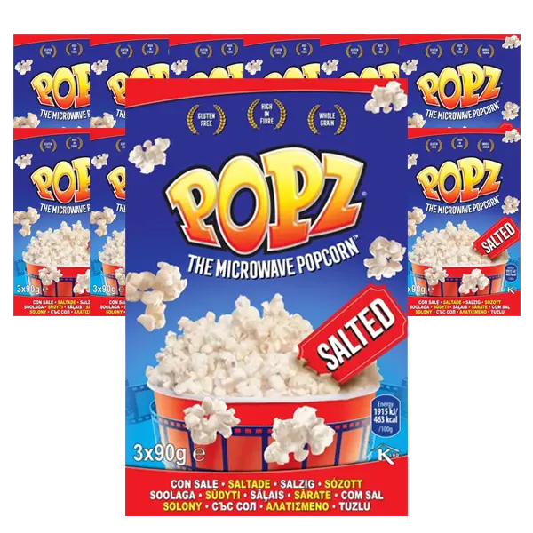 Popz Micropopcorn Salt 3x90g 12st