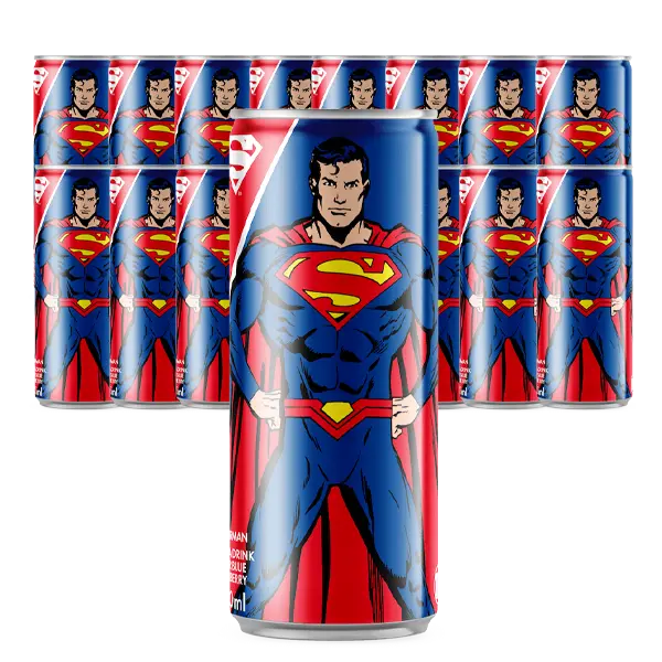 Superman Sour Blue Raspberry 25cl x 24